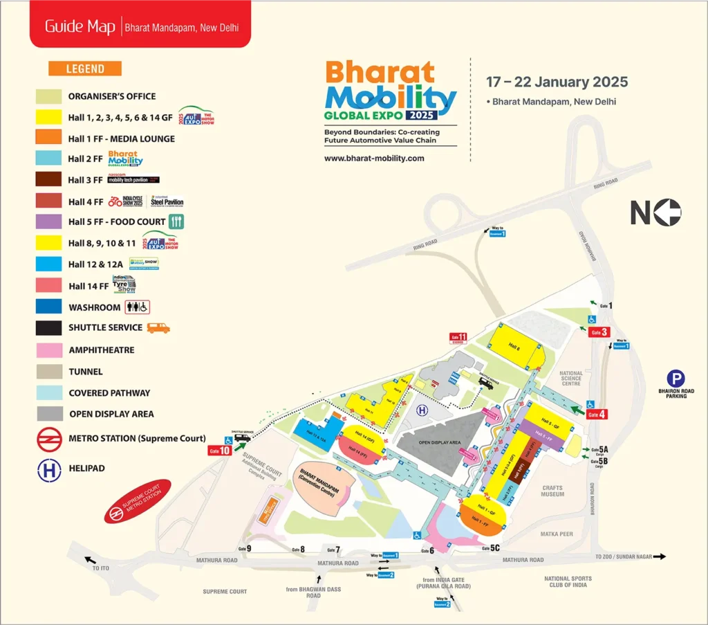 Bharat Mandapam Map